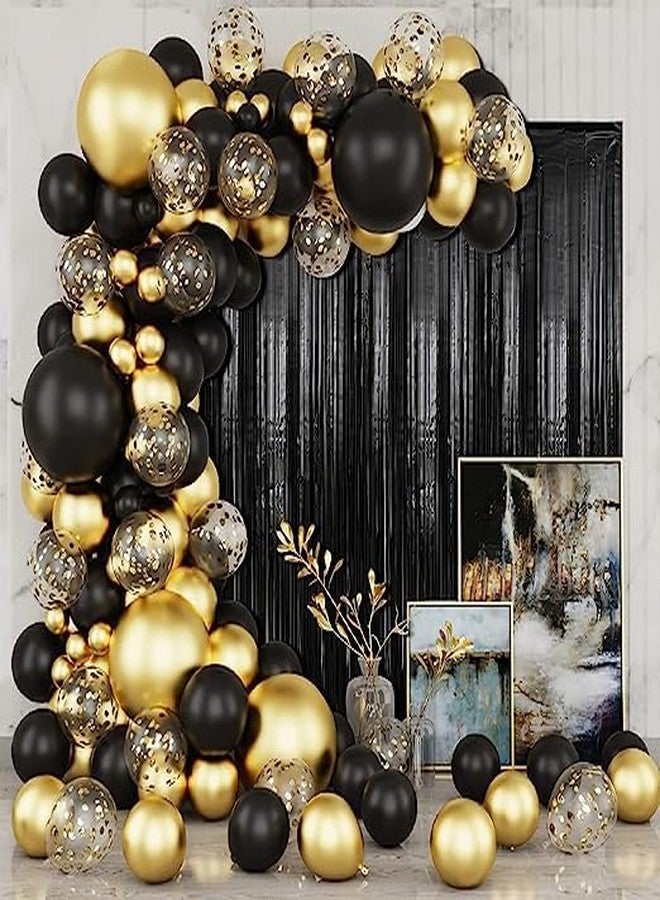 1iAM Black Foil Curtain for Birthday/ Anniversary/ Gruduation Party/ Promotion Party/ Rice Ceremony/ Baby shower/ Christmas/ New Year Celebration/ Wedding/ Theme Party - Image 3